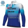 Cykeltrøje Langærmet Vinter 2022 BikeExchange Jayco Hvid Blå